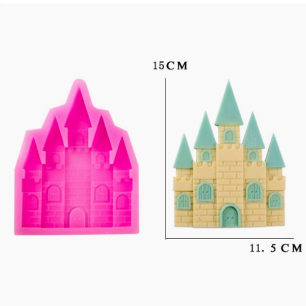 Khuôn Silicon - Lâu Đài - Vĩ 13cm 5 Chóp