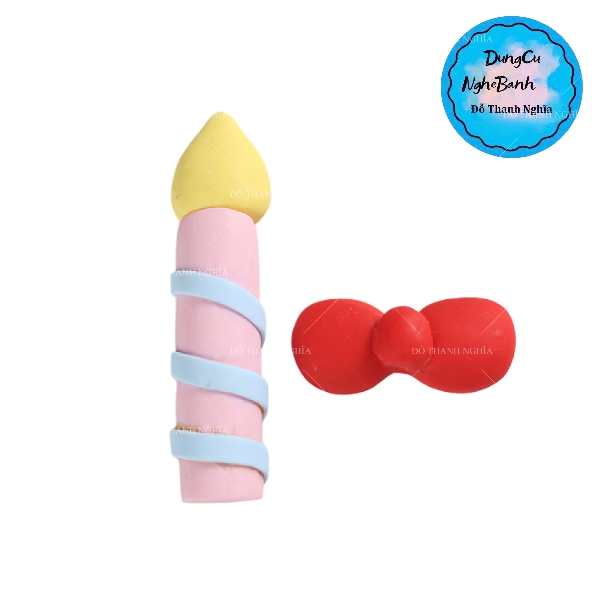 Khuôn Silicon - Noel - Nến Đèn Cầy 2 Mảnh 6.8cm