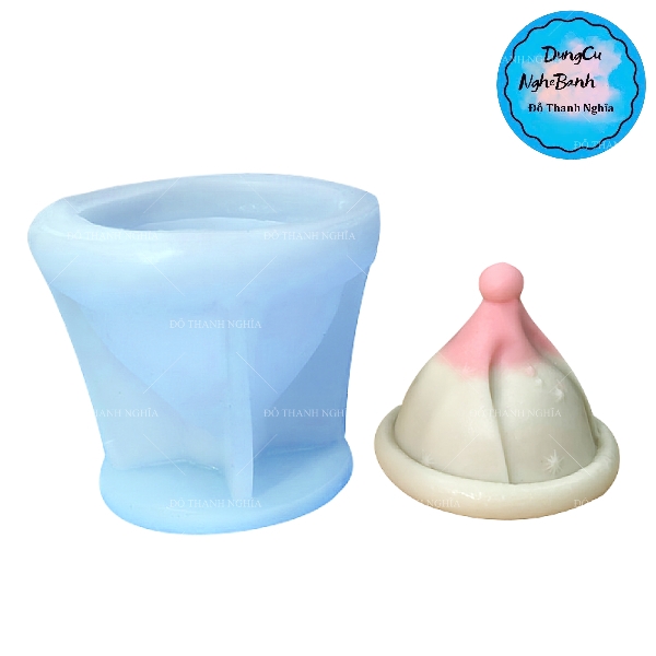 Khuôn Silicon - Noel Nón 8cm