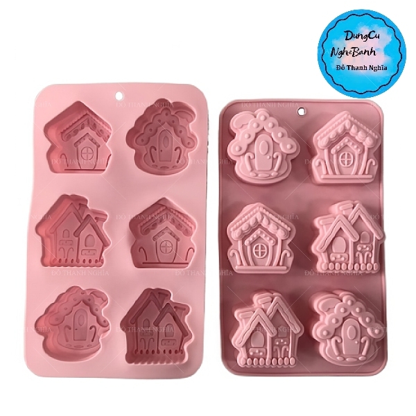 Khuôn Silicon - Ngôi Nhà - Vĩ 6 Nhà