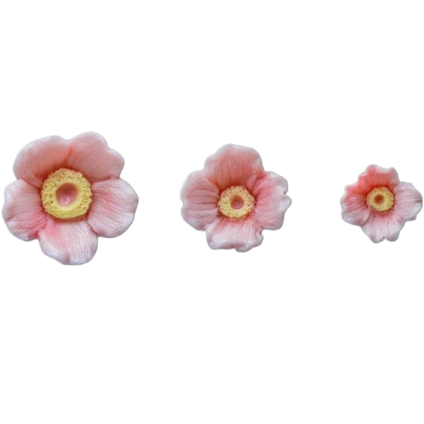 Khuôn Silicon - Hoa Cúc Đồng Tiền Set 3 X6 X7 X8 - Cánh Thẳng - 3.3-3.7-5cm