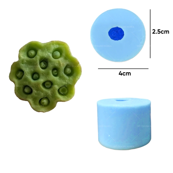 Khuôn Silicon - Hoa Sen Đài Sen 3.5cm