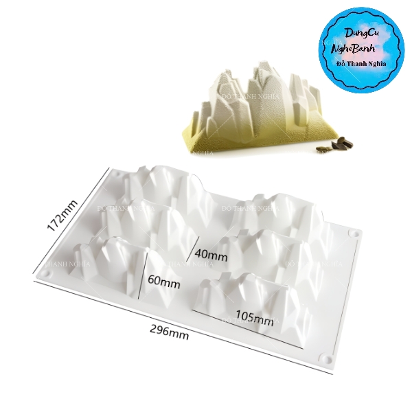 Khuôn Silicon - Ngọn Núi - Vĩ 10.5cm 6c