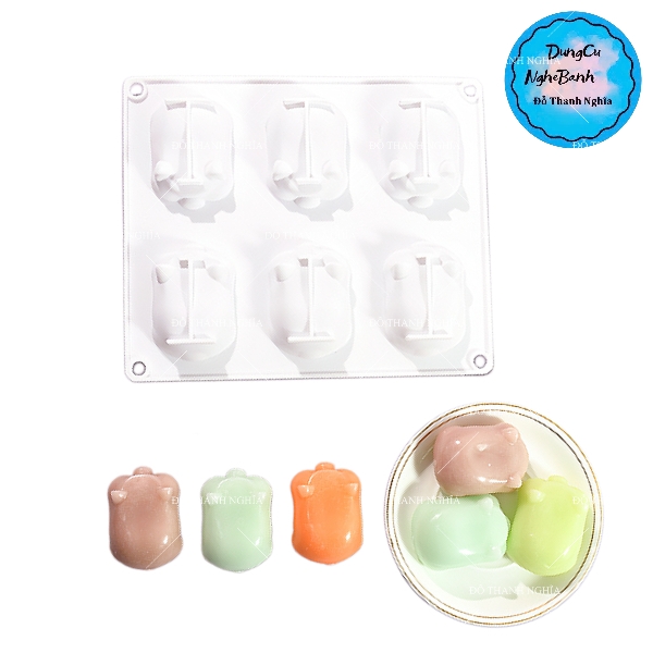 Khuôn Silicon - Động Vật - Heo Ú Vĩ 6c