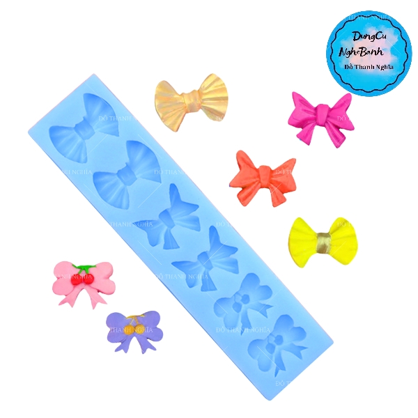 Khuôn Silicon - Cái Nơ - Nơ Vĩ 6c 3.5cm