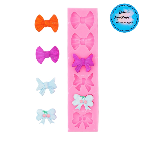 Khuôn Silicon - Cái Nơ - Nơ Vĩ 6c 3.5cm