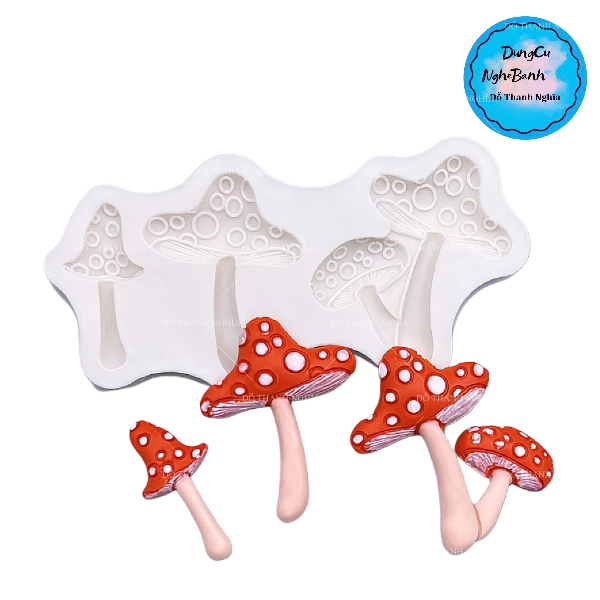 Khuôn Silicon - Rau Củ - Nấm - Vĩ 5.8cm 4c
