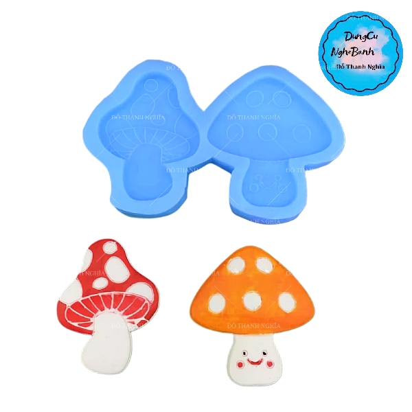 Khuôn Silicon - Rau Củ - Nấm - Vĩ 4.7cm 2c