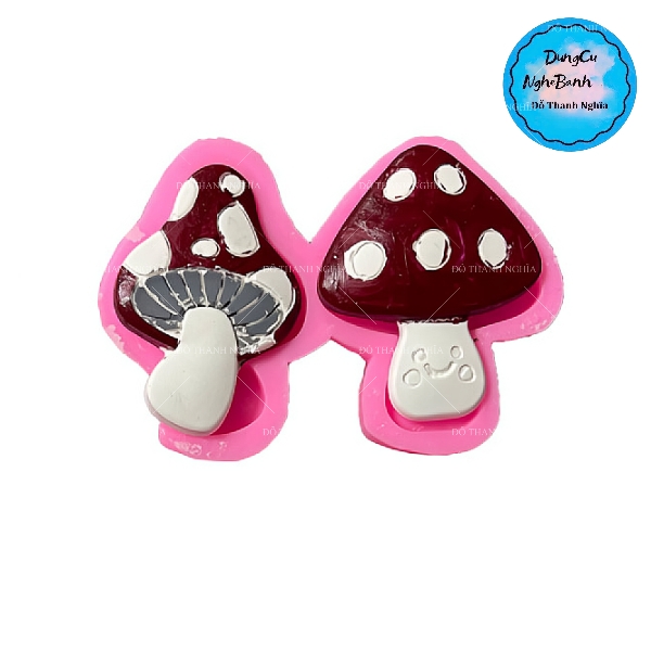 Khuôn Silicon - Rau Củ - Nấm - Vĩ 4.7cm 2c