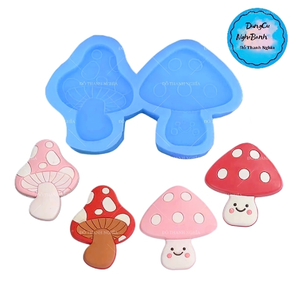 Khuôn Silicon - Rau Củ - Nấm - Vĩ 4.7cm 2c