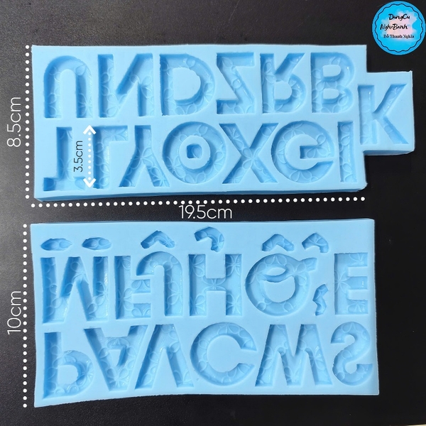 Khuôn Silicon - Chữ Cái IN - Bộ Chữ 2 R02 3.5cm