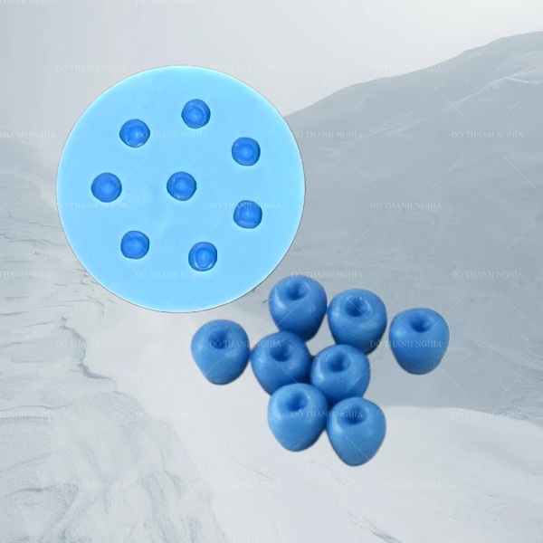Khuôn Silicon - Trái Cây Berry - Việt Quất - BlueBerry 8c