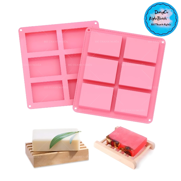 Khuôn Silicon - Chữ Nhật Vĩ 6c Ô 5.5X8X2.5C