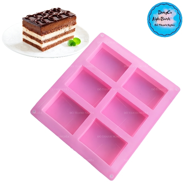 Khuôn Silicon - Chữ Nhật Vĩ 6c Ô 5.5X8X2.5C