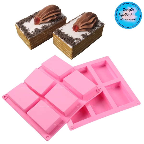 Khuôn Silicon - Chữ Nhật Vĩ 6c Ô 5.5X8X2.5C