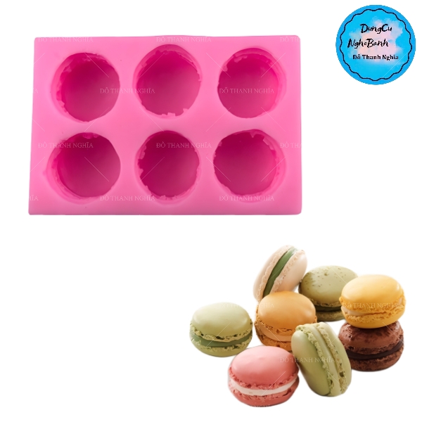 Khuôn Silicon - Bánh (2.5x3.6) - Vĩ Macaron 6c