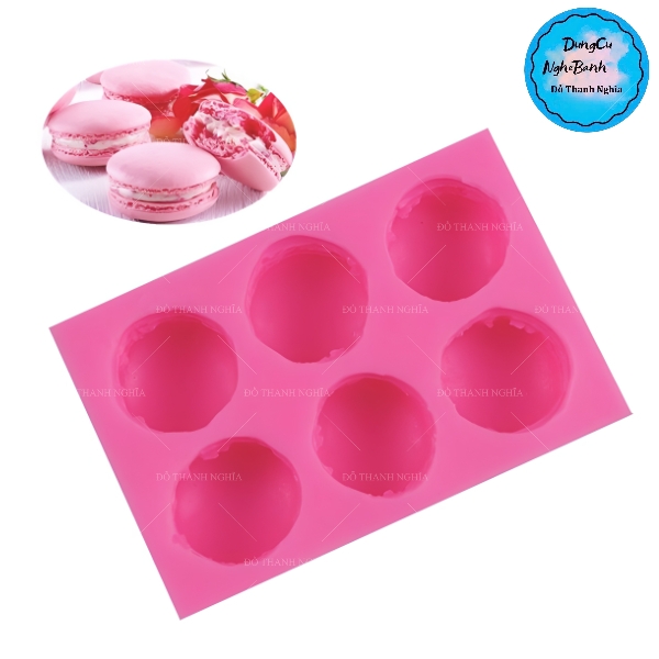 Khuôn Silicon - Bánh (2.5x3.6) - Vĩ Macaron 6c