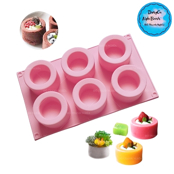 Khuôn Silicon - Bia - Ly - Chậu Cây 7x4cm Vĩ 6c