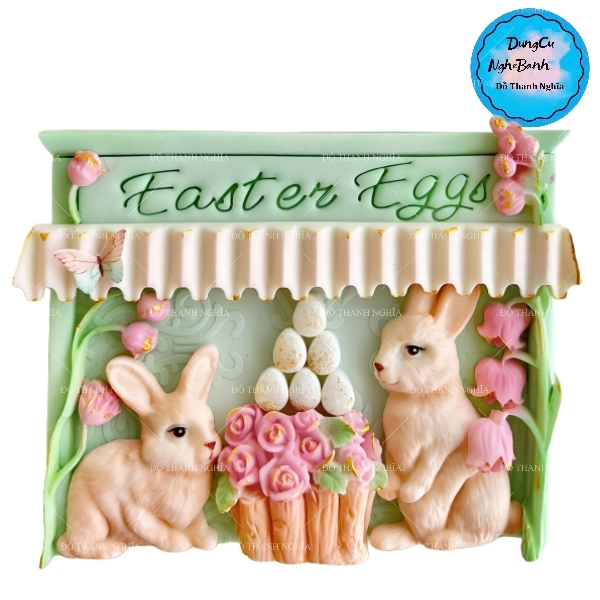 Khuôn Silicon - Động Vật - Con Thỏ - Vĩ 2 Thỏ