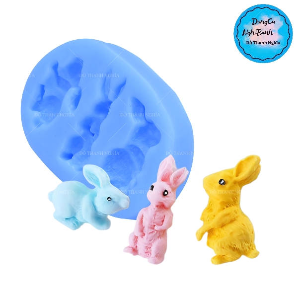 Khuôn Silicon - Động Vật - Con Thỏ Vĩ 3c nhỏ