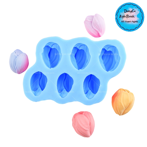 Khuôn Silicon - Hoa Tulip - SL95 - Hoa Tulip Vĩ 6c