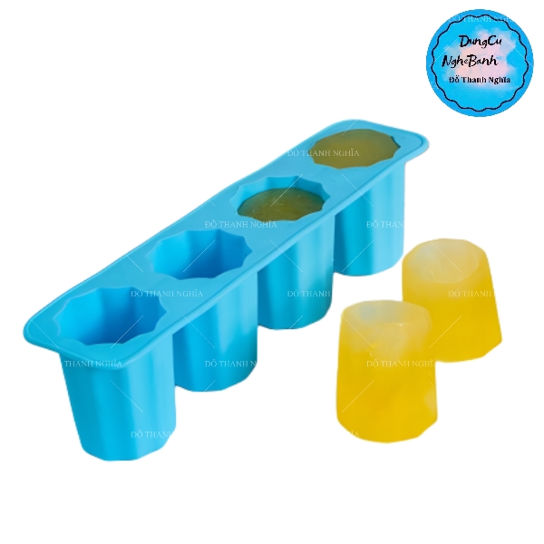 Khuôn Silicon - Bia - Chữ Nhật - Ly 4cm H5 Vĩ 4c