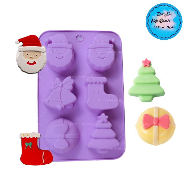 Khuôn Silicon - Noel - Vĩ TH Thông Chuông Tất 6c