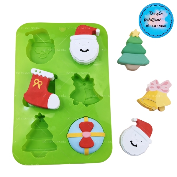 Khuôn Silicon - Noel - Vĩ TH Thông Chuông Tất 6c