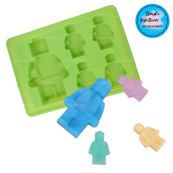 Khuôn Silicon - Em Bé - Lego Robot Vĩ Lớn Nhỏ 5c
