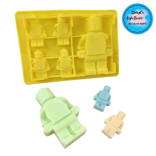 Khuôn Silicon - Em Bé - Lego Robot Vĩ Lớn Nhỏ 5c