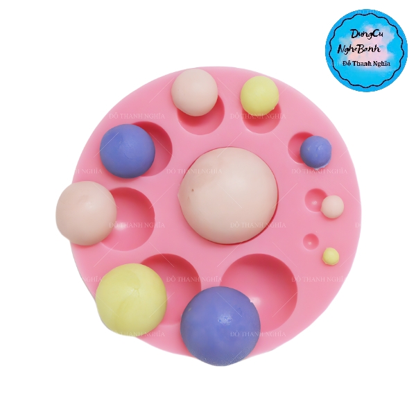 Khuôn Silicon - Chấm - Bi - Hạt Tròn - Vĩ TH 10c