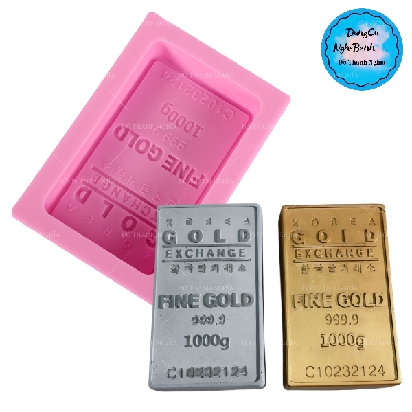 Khuôn Silicon - Miếng Vàng 9999 Vĩ