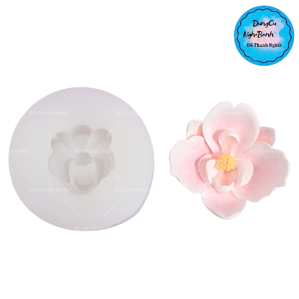 Khuôn Silicon - Hoa Lan cánh cong 7cm