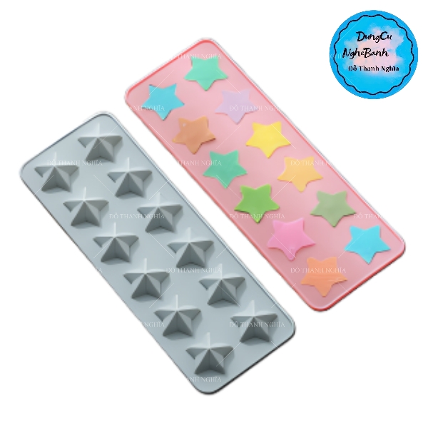 Khuôn Silicon - Bầu Trời - Ngôi Sao - Vĩ 3.6cm 12c