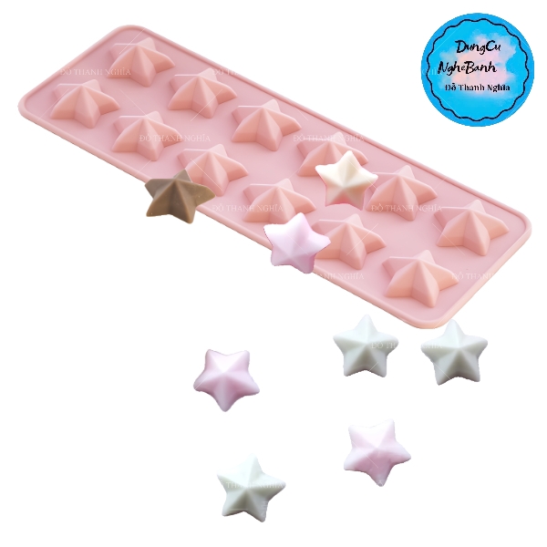 Khuôn Silicon - Bầu Trời - Ngôi Sao - Vĩ 3.6cm 12c