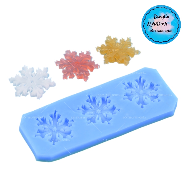 Khuôn Silicon - Noel - Cánh Tuyết Noel - 4Cm Vĩ 3C Kiểu