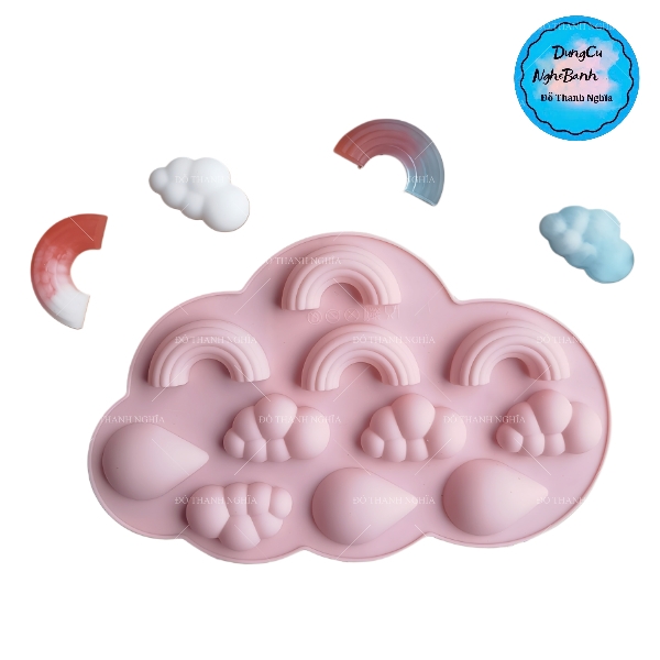 Khuôn Silicon - Bầu Trời - Cầu Vồng - Vĩ Mây Nước 11c