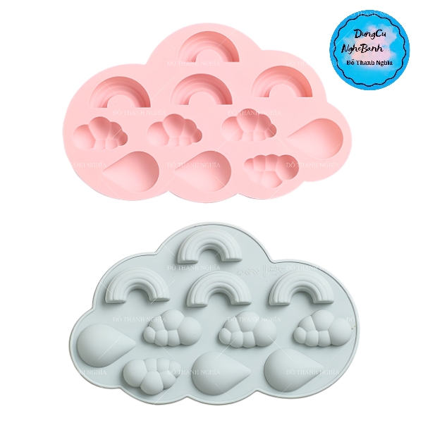 Khuôn Silicon - Bầu Trời - Cầu Vồng - Vĩ Mây Nước 11c
