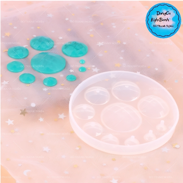 Khuôn Silicon - Chấm - Bi - Hạt Tròn - Vĩ TH Kim Cương 10c
