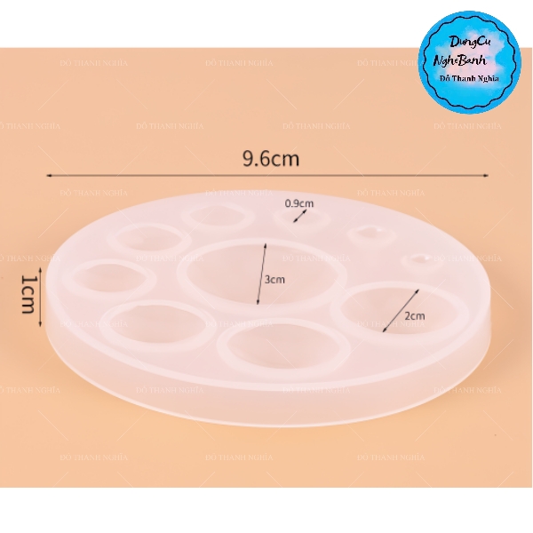 Khuôn Silicon - Chấm - Bi - Hạt Tròn - Vĩ TH Kim Cương 10c