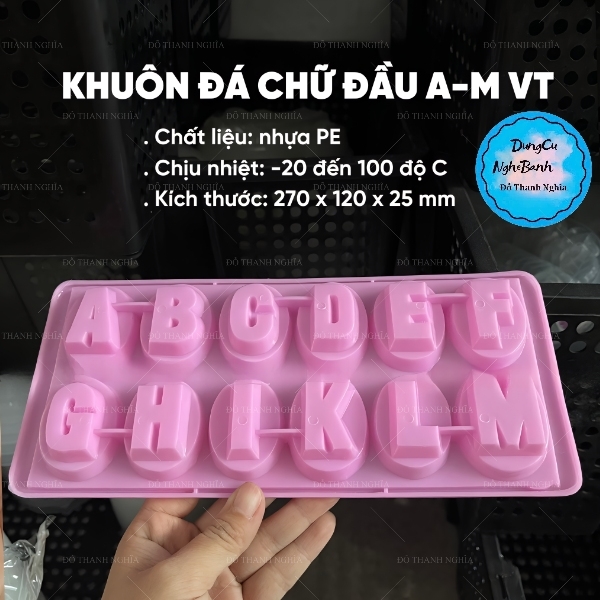 Khay Đá Nhựa VT - KD03 - Chữ Cái A Đến M