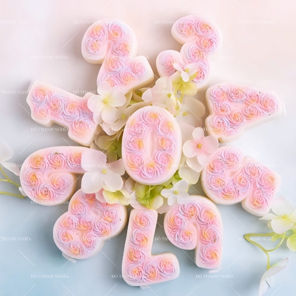 Khuôn Slicon - Vĩ Số Hoa Văn Kiểu 0-9 5cm