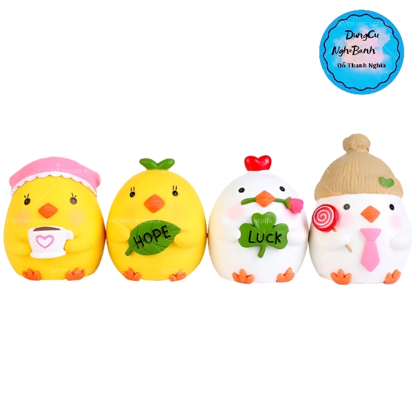 Khuôn Silicon - Động Vật - Con Gà Ú Chữ Hope