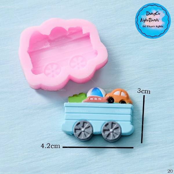 Khuôn Silicon - Xe Cộ - Tàu Xe Lửa 3c Gấu Vịt