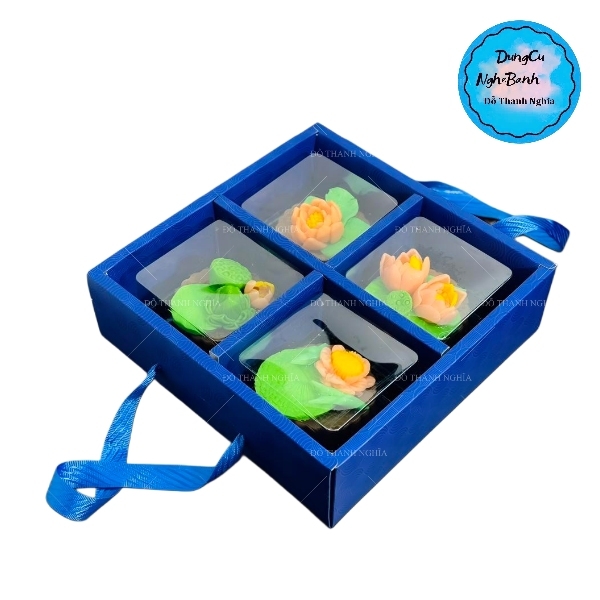 Hộp Giấy - Bánh Trung Thu Quai Xách - 4 Bánh - 4B04
