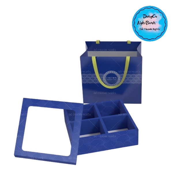 Hộp Giấy - Bánh Trung Thu Quai Xách - 4 Bánh - 4B04