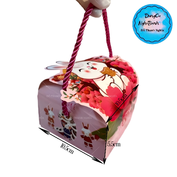 Hộp Giấy - Bánh Trung Thu Quai Xách - 1 Bánh - 1B01