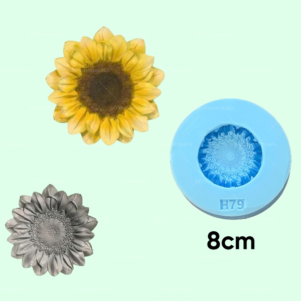 Khuôn Silicon - Hoa Hàn Quốc -Hướng Dương H79