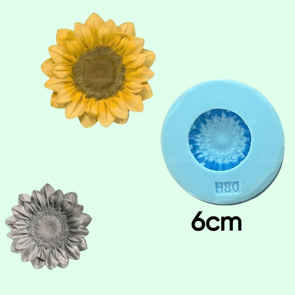 Khuôn Silicon - Hoa Hàn Quốc -Hướng Dương H80