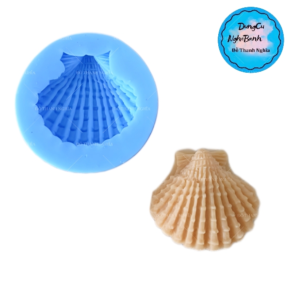 Khuôn Silicon - Sinh Vật Biển TH - Sò Biển 5.5cm